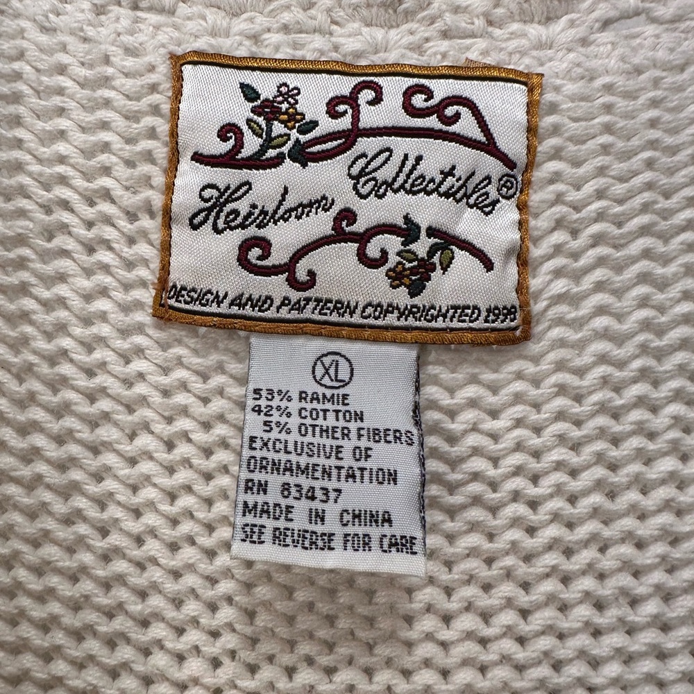 Unique Cream UGLY Christmas sweater XL that LIGHTS UP! Battery pack operated 🎄 - Picture 10 of 10